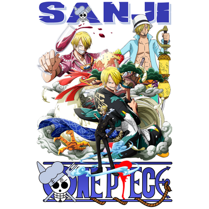 Sanji One Piece Premium Oversized T-Shirt Black July'25
