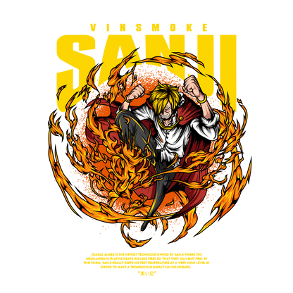 Sanji Premium Oversized T-Shirt Black 1