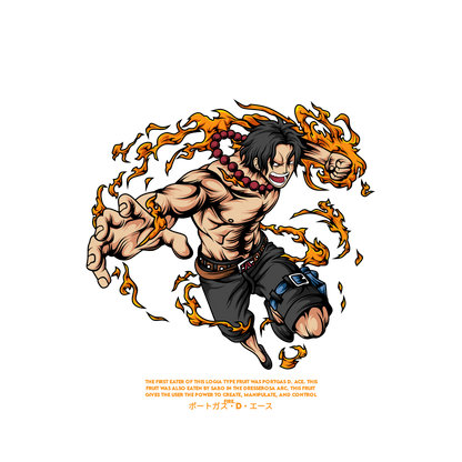 Firefist Ace One Piece Premium Oversized T-Shirt Black 1