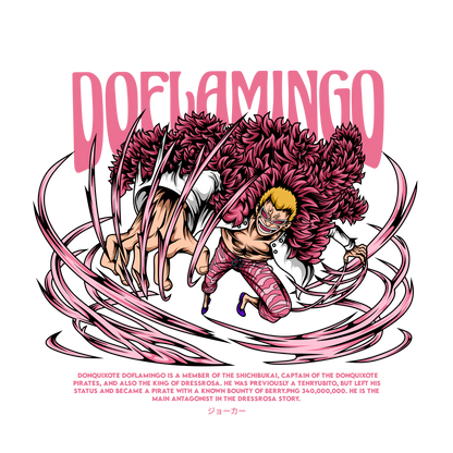 Doflamingo One Piece Premium Oversized T-Shirt Black 1
