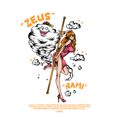 Nami One Piece Premium Oversized T-Shirt Black 1