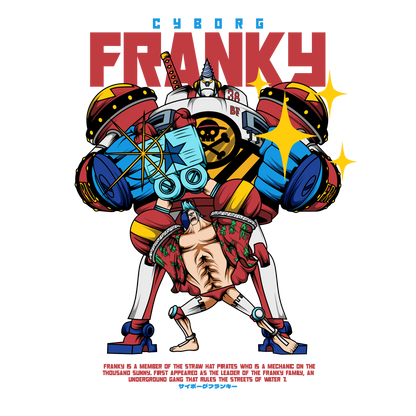 Franky One Piece Premium Oversized T-Shirt Black 1