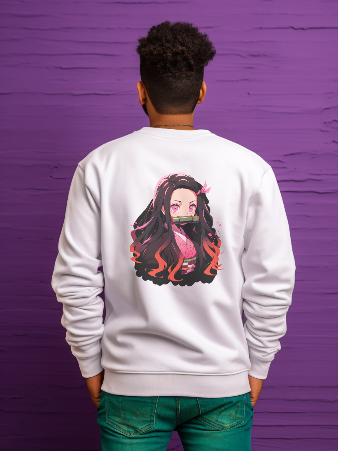 Nezuko White Sweatshirt 14