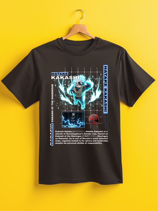 Kakashi Card Naruto Premium Oversized Front T-Shirt Black July'25