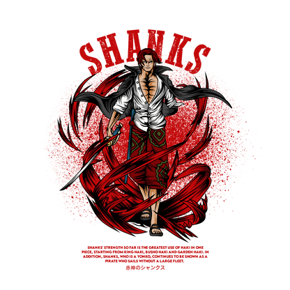 Redhair Shanks One Piece Premium Oversized T-Shirt Black 1