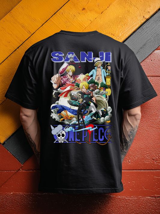 Sanji One Piece Premium Oversized T-Shirt Black July'25