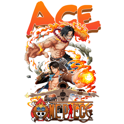 ACE One Piece Premium Oversized T-Shirt Black July'25