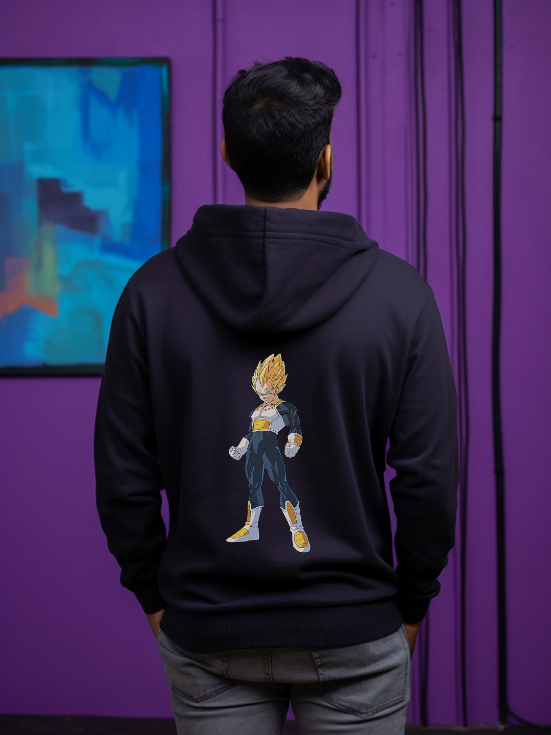 Vegeta Back Print Hoodie #22