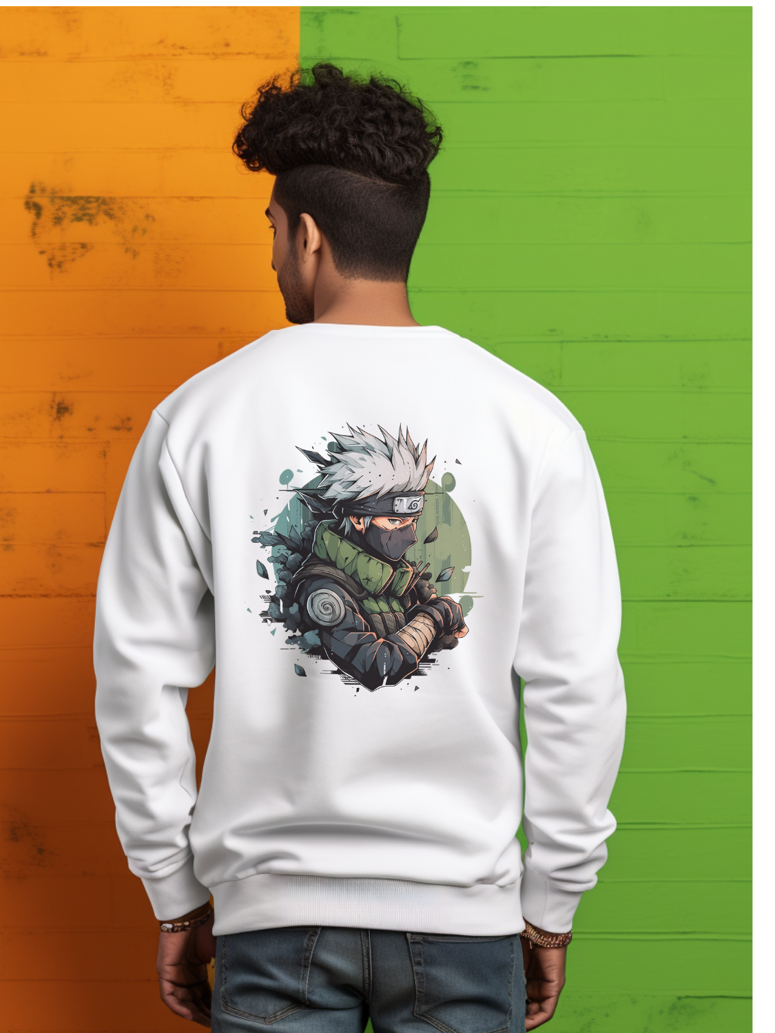 Kakashi White Sweatshirt 49