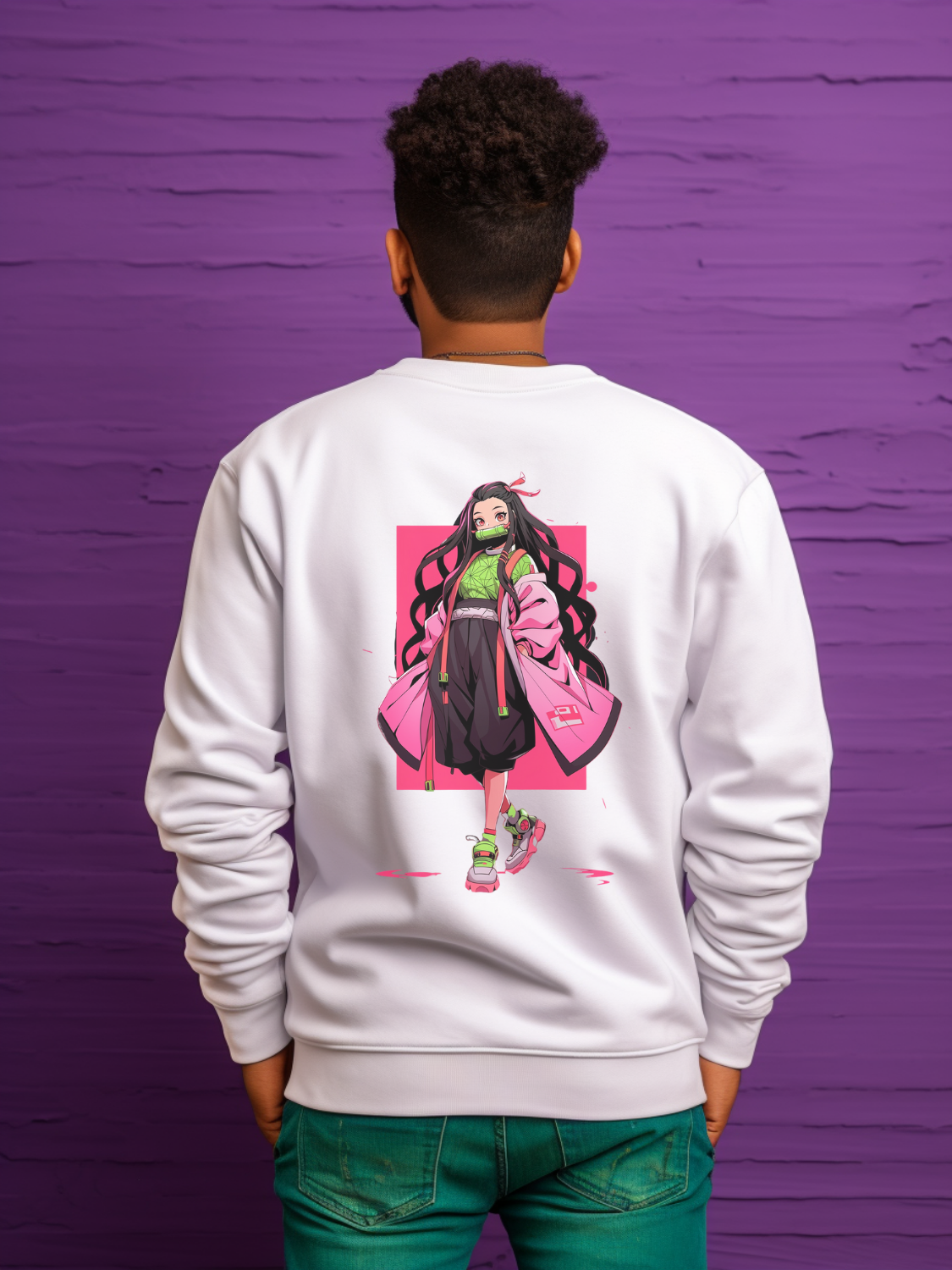 Nezuko White Sweatshirt 10