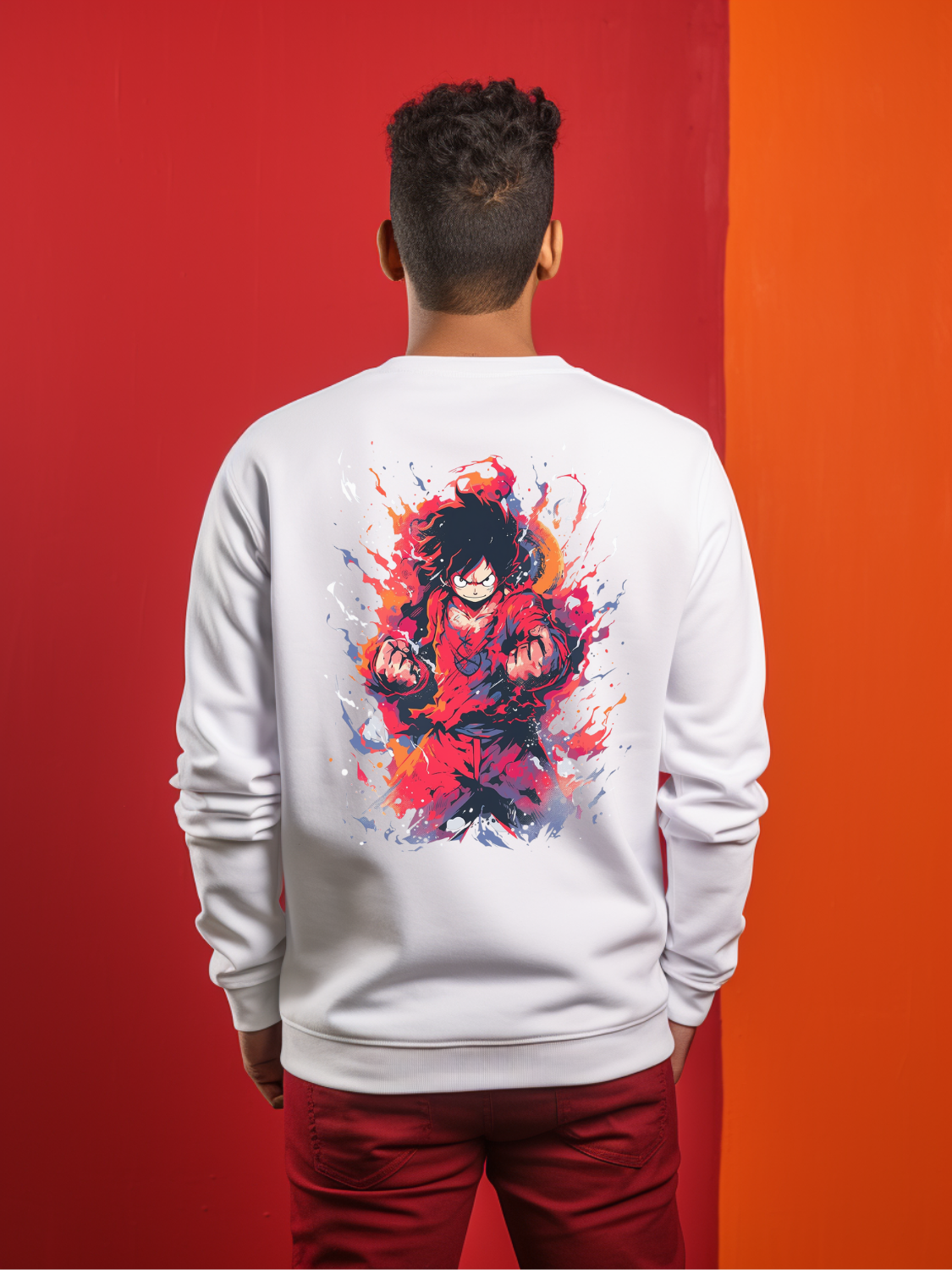 Luffy White Sweatshirt 13