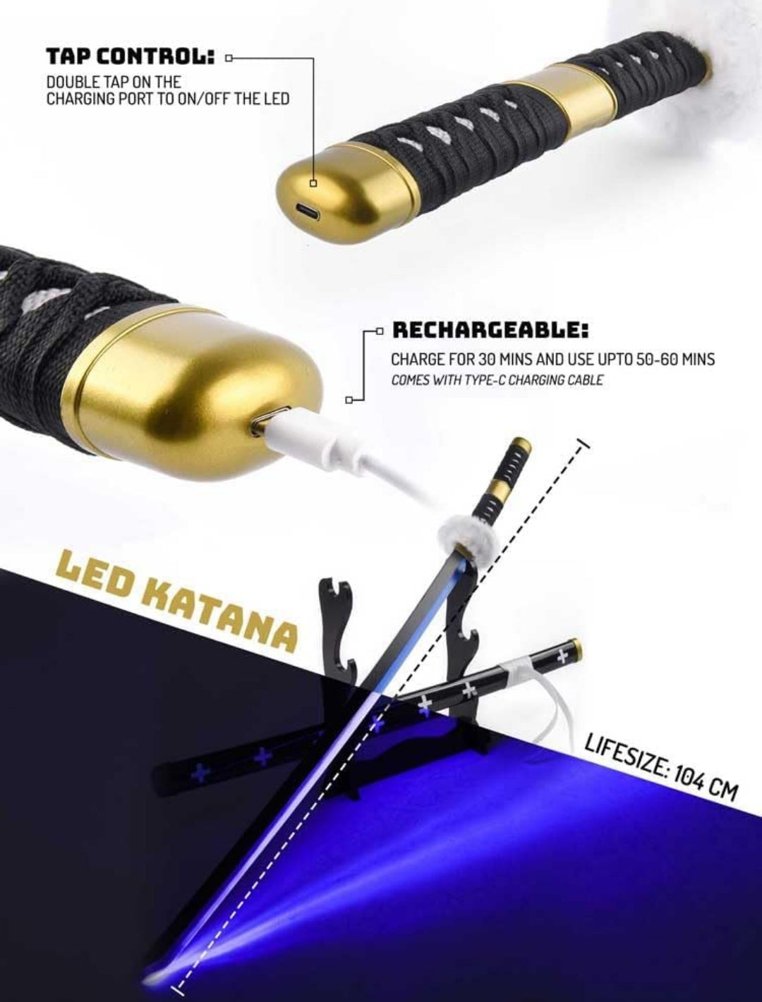 Led Katana Law Sword Blue