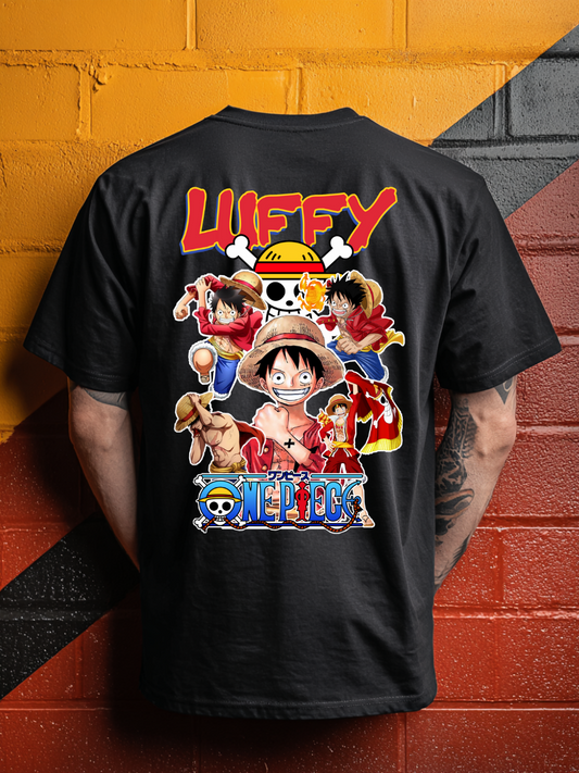 Luffy One Piece Premium Oversized T-Shirt Black July'25