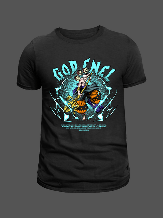 God Enel One Piece Premium Oversized T-Shirt Black 1