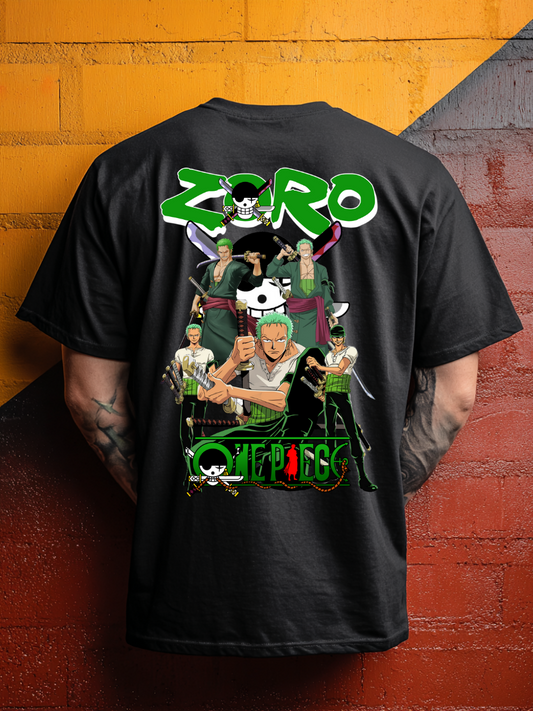 Zoro One Piece Premium Oversized T-Shirt Black July'25