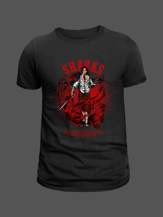 Redhair Shanks One Piece Premium Oversized T-Shirt Black 1