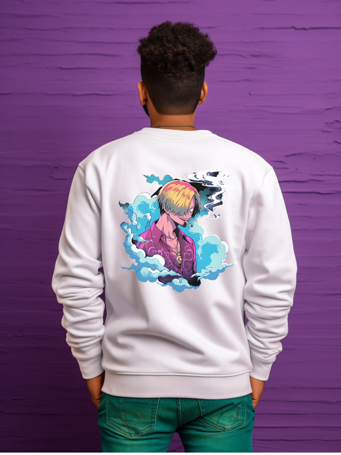 Sanji White Sweatshirt 23